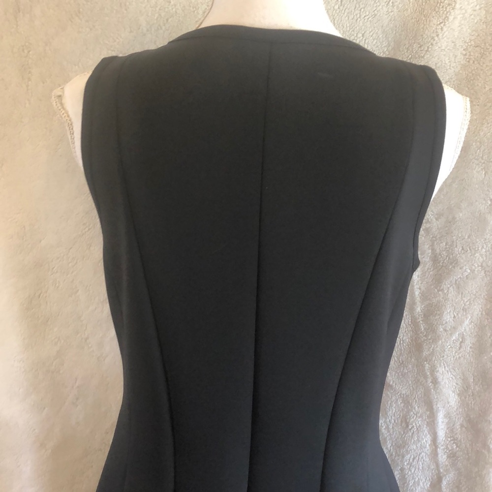 Laser Cut Hem Little Black Dress - Picture 5 of 7